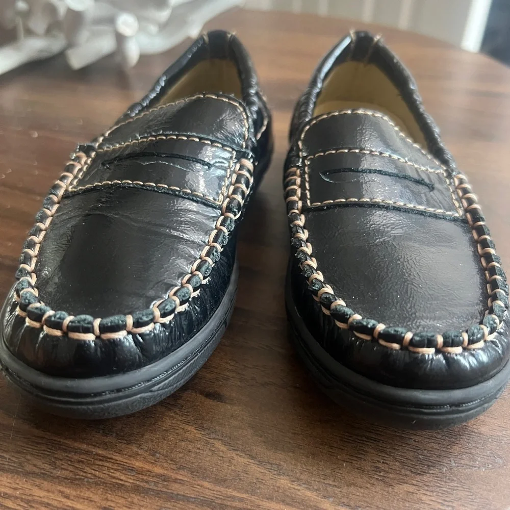 Primigi Boys Shiny Patton Leather  Black Kids Moccasins Loafer Shoes‎